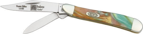 Case 9220AB Folding Knife Corelon Handle Peanut Abalone 9220Ss Pattern Folder by Case