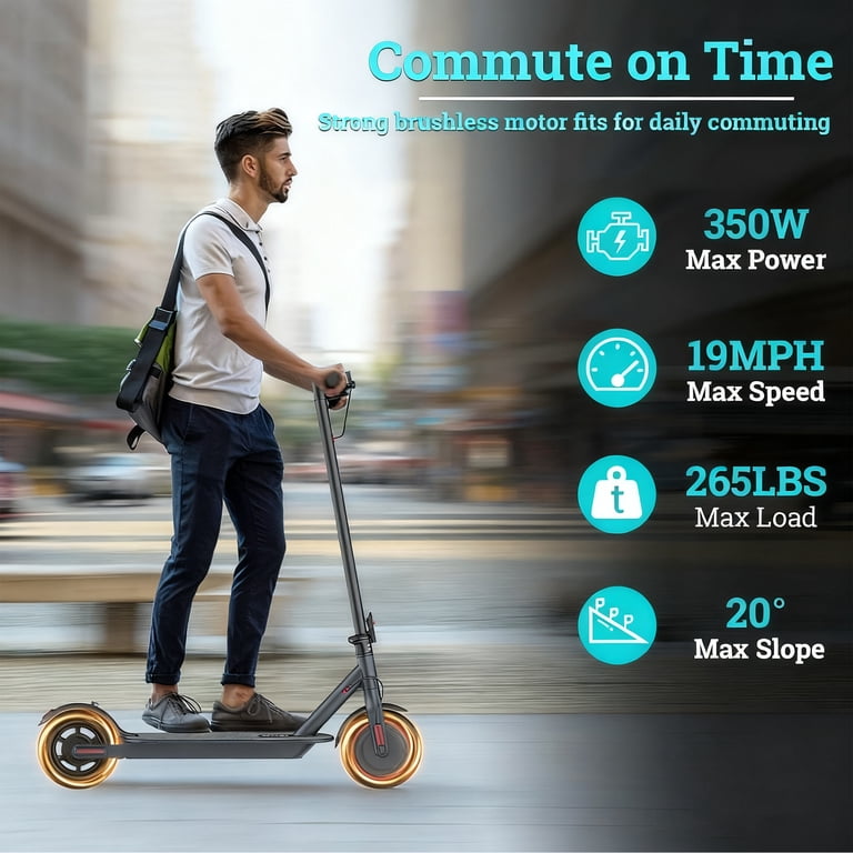 Joyhis, Folding Electric Scooter for Adults, 350W, Gray - Walmart.com