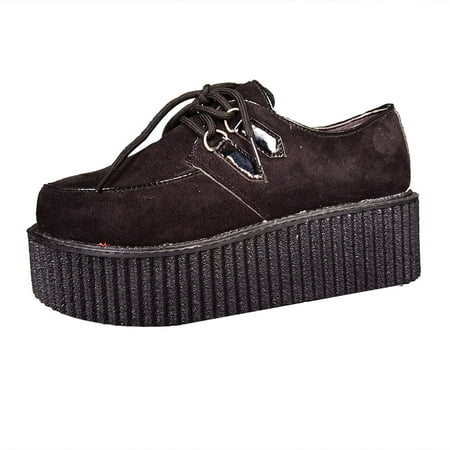 

Pimfylm Women Loafers Womens Classic Penny Loafers Crocodile Print Casual Mid Stacked Heel Comfort Slip On Black 8