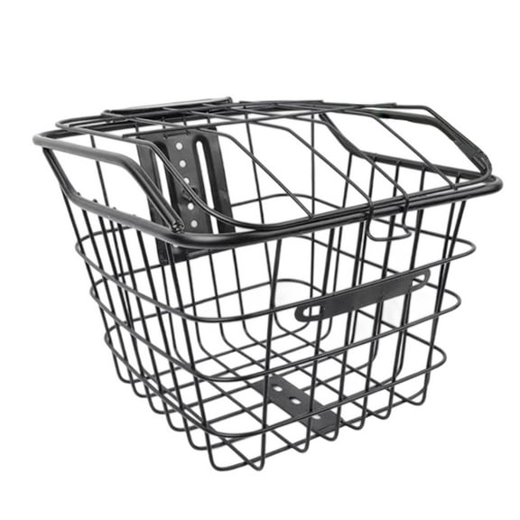 funtasica Electric Bike Basket Front Iron Cargo Rack for Outdoor Outings Casual Biking