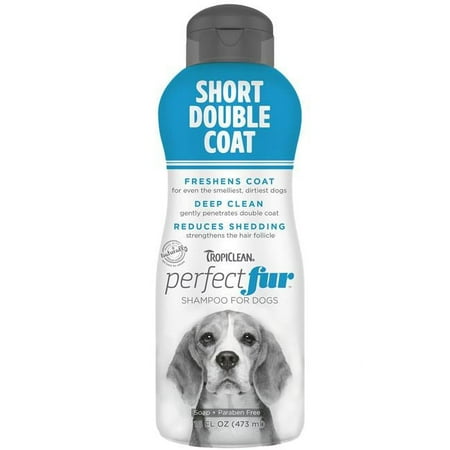 UPC: 0645095000186 | TropiClean PerfectFur Short Double Coat Shampoo For Dogs 16-Ounce