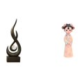 thumbnail image 1 of Figura moderna de resina de una niña con llamas, escultura abstracta, adorno de escritorio, miniatura tradicional china, recuerdo para sala de estar,, 1 of 8