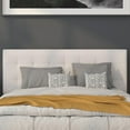 thumbnail image 2 of Lennox Tufted Upholstered Queen Size Headboard in White Vinyl, 2 of 9