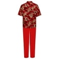 thumbnail image 4 of Eandarui Garçons Coton Brodé Dragon Tang Uniforme Traditionnel Chinois Kung Fu Tang Costumes Arts Martiaux Rouge-B 150, 4 of 5