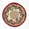 thumbnail image 1 of 7 in. Jute Round Cranberries Large Coaster, 1 of 1