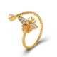 thumbnail image 1 of Anillos para mujer, regalos para mujer, anillo de perla con diseño abierto de abeja pequeña para mujer, 1 pieza, 1 of 5