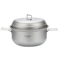 thumbnail image 1 of Riwcyla Titanium Steamer Stockpot Set with Lid Camping Soup Steaming Pot Pan Mess Kit, 1 of 6