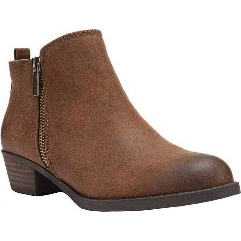 Carlos by Carlos Santana Womens Brie Booties Suede Stacked Heel Brown Size 6.5 M Walmart