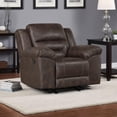 thumbnail image 6 of Henry Manual Rocker Recliner Chair- Pillow Tuft Dark Brown Microfiber, 6 of 6