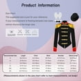 thumbnail image 7 of Haitryli Women's Circus Ringmaster Costume Halloween Cosplay Costume Tassel Tailcoat Jacket with Dark Blue XXL, 7 of 7