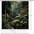 thumbnail image 6 of Tropical Plants Waterproof Shower Curtain Sets with Hook, Printed Design for Bathroom Decoration, 6 of 6