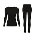 thumbnail image 4 of HAPIMO Soft Fleece Lined Thermal Underwear Sets Warm Winter Sleepwear Base Layer Suits for Cold Weather Thicken Outfits Tracksuits Black L, 4 of 4