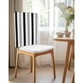 thumbnail image 2 of nqOlkjepod Black Gray Striped Chair Covers Set of 8, Decorative Chair Back Cover, Farmhouse Stripe Art Dining Room Chair Slipcovers Removable Chair Protectors Covers for Party Banquet, 2 of 7