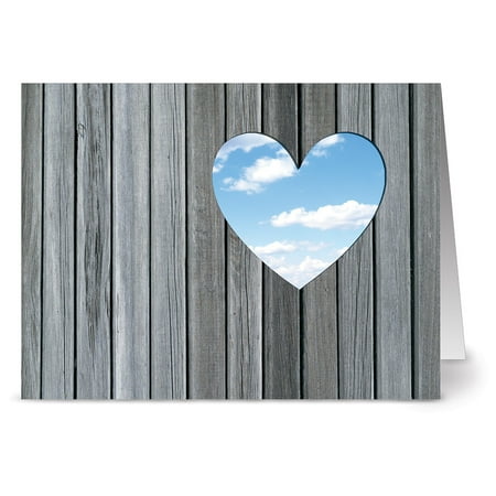 24 Note Cards - A Heart with a View - Blank Cards - Red Envelopes