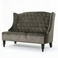 thumbnail image 4 of Modern Velvet Loveseat 50.25"W x 34.00"D x 38.50"H with High-back and Turned Legs, 4 of 11