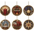 thumbnail image 3 of Christmas Diamond Art Kits for Adults, Hanging Ornaments for Christmas Tree Wooden DIY Painting Set, 3 of 6