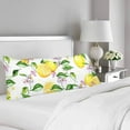 thumbnail image 2 of ABPHOTO Watercolor Yellow Lemon Body Pillow Covers Pillowcase 20x60 inch Fruit Flower Branch Exotic Blossom Body Pillow Case Protector, 2 of 2