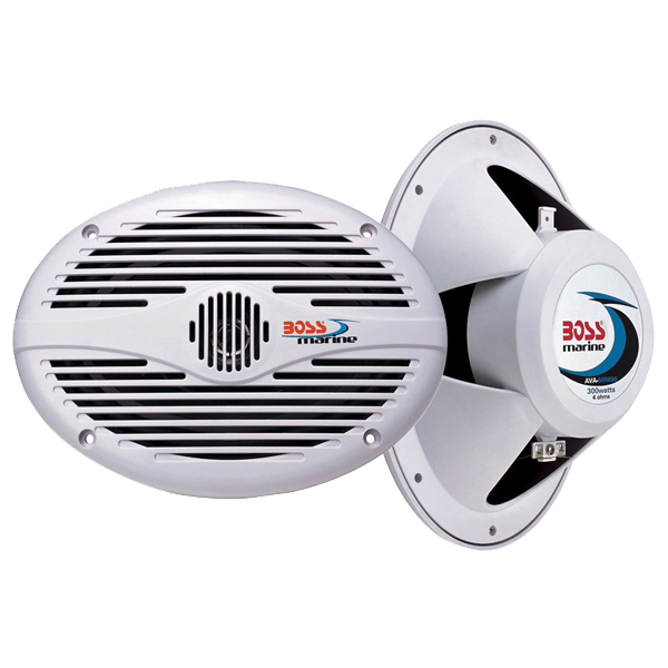 Boss Audio Systems AVAMR690 6 in. x 9 in. 2 Way 350 Watt White Marine