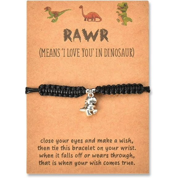 Rawr Dinosaur Bracelet Birthday Gifts for Daughter Sister Best Friend Bestie Gifts for Women BFF Christmas Gift for Granddaughter Niece Girlfriend I Love You Gifts for Her Graduation Friendship Gift