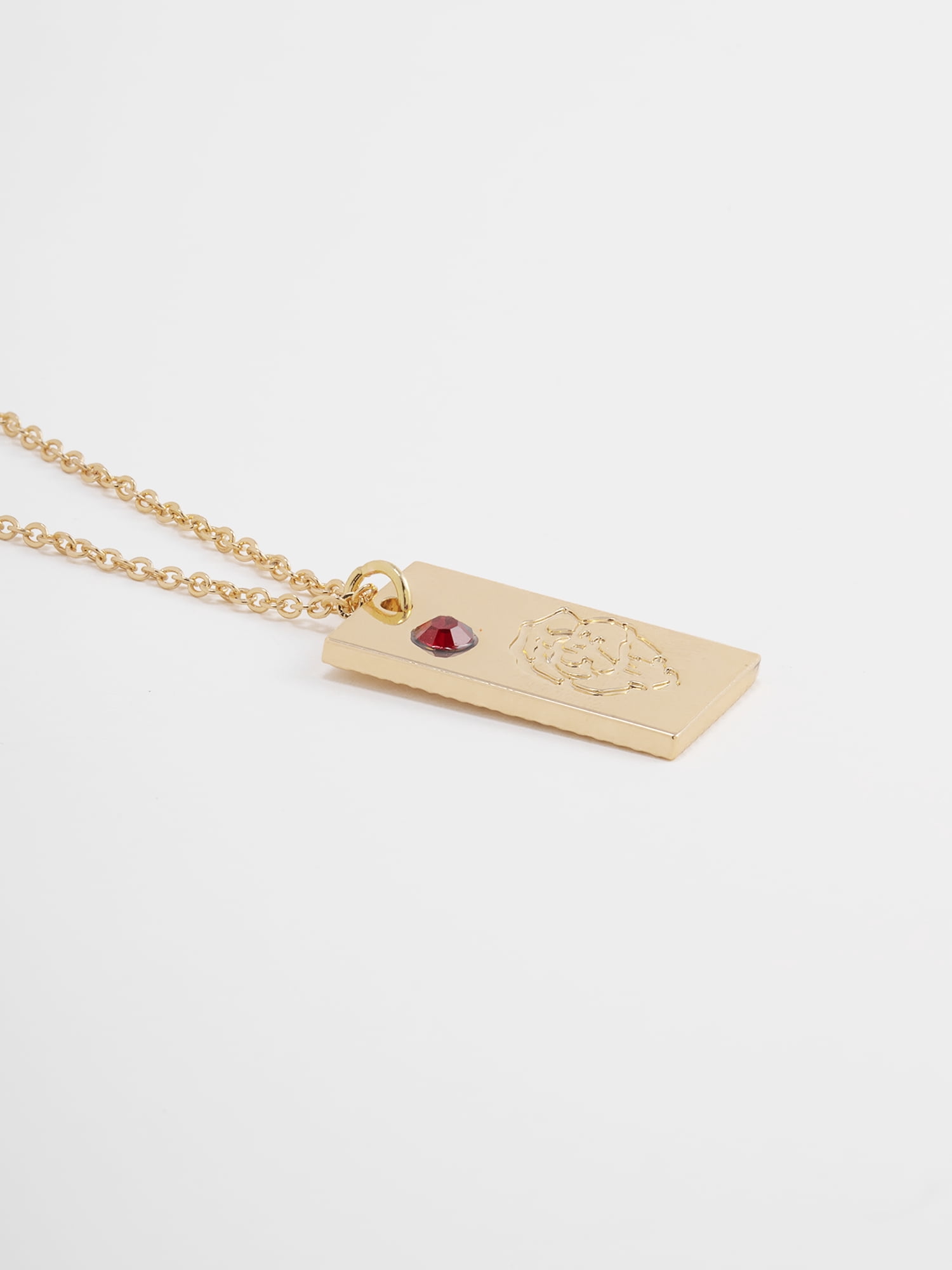 Time and Tru Women's Goldtone Necklace, January Birthstone