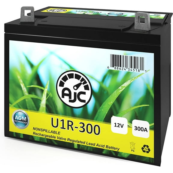 AJC Battery Compatible with Husqvarna YTH2148 Garden U1R Lawn Mower and Tractor Battery