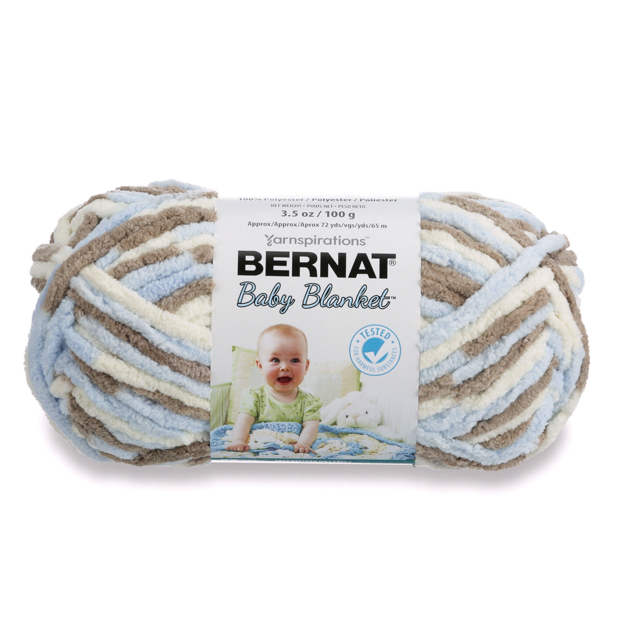 Bernat Baby Blanket Big Ball Yarn-Vanilla 161104-4008 10.5oz 100% Polyester 