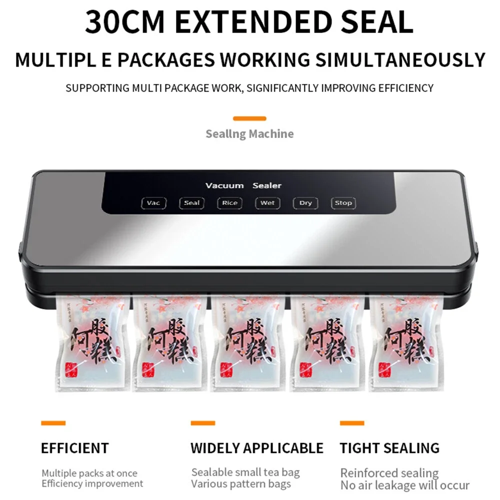 Food Vacuum Sealer Machine Automatic Air Sealing for Dry and Moist Food with 50 Sealer Bags for Food