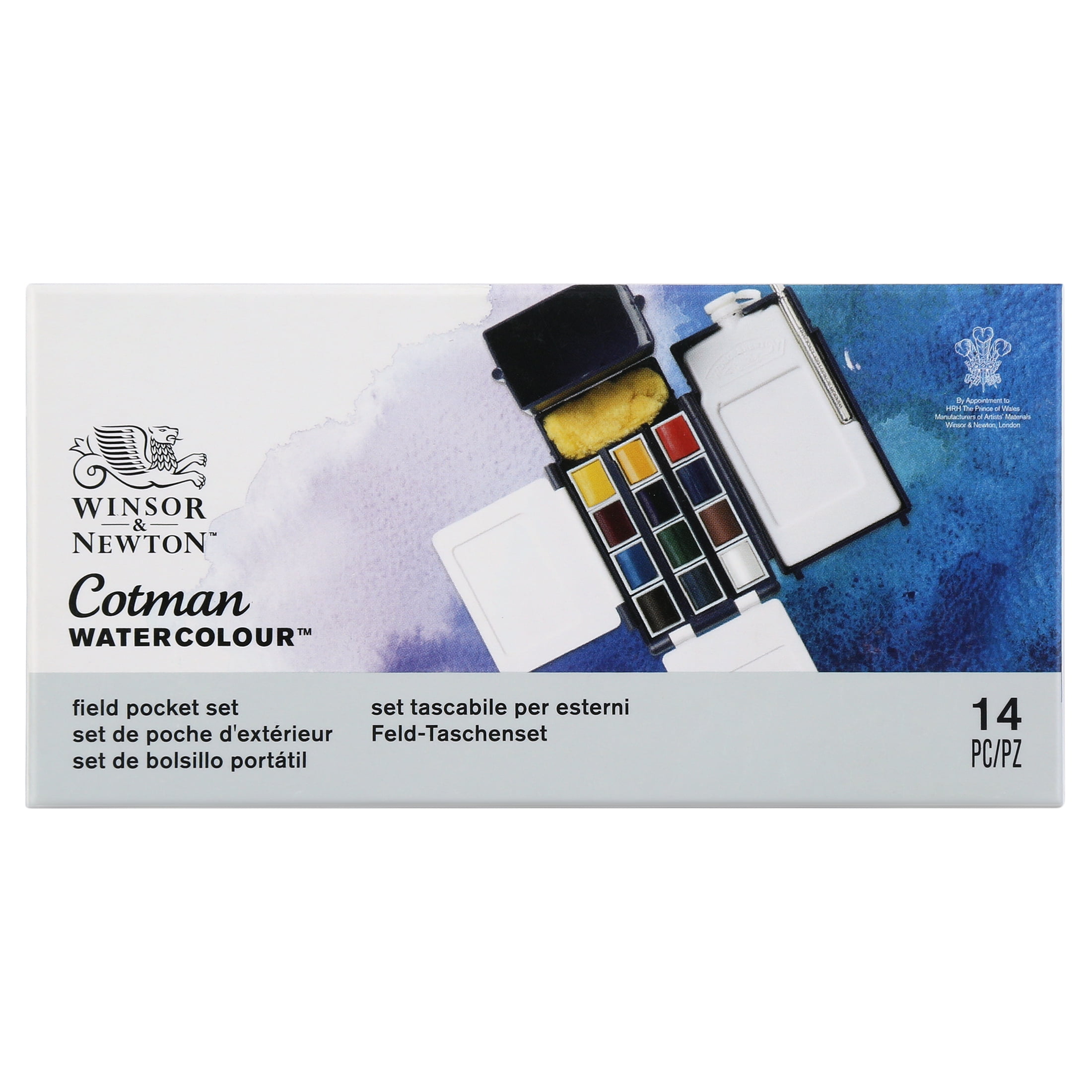 Winsor & Newton Cotman 12 Half Pans Vibrant Matte Watercolor Art Paints & Pigment Powders Pack