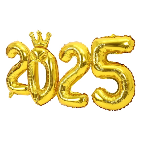 WEUVEB New Years Eve Party Decoration Golden Number Balloon 1Pack For 2025 New Year