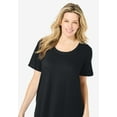 thumbnail image 4 of Woman Within Plus Size Perfect Short-Sleeve Scoopneck Maxi Tee Dress, 4 of 6