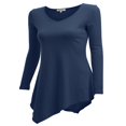 thumbnail image 3 of CHOK Tunique Longue à Manches Longues Col en V pour Femmes Robe T-Shirt, 3 of 3
