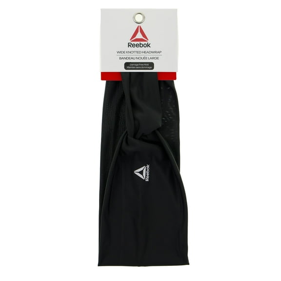 Reebok Wide Knotted Headwrap for All Hair Types with Cooling Fabric