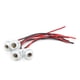 thumbnail image 1 of 4Pcs Vehículo 12V T10 Bombilla LED Portalámparas de Goma 2-Hilos Conector Precableado Blanco, 1 of 1