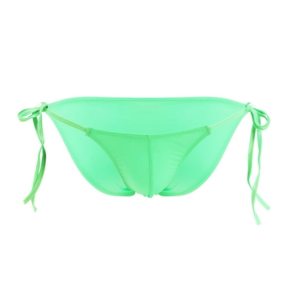 EOYWHK Mens Cotton Brief Cooling Ice Silk Bikini Tie Side G String T Back Thongs Briefs Adjustable Underwear