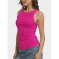 thumbnail image 6 of Women’s Ribbed Crop Tank Top – Crew Neck, Racerback, Sleeveless, Slim Fit, Summer Basic Size S-XL, 6 of 6