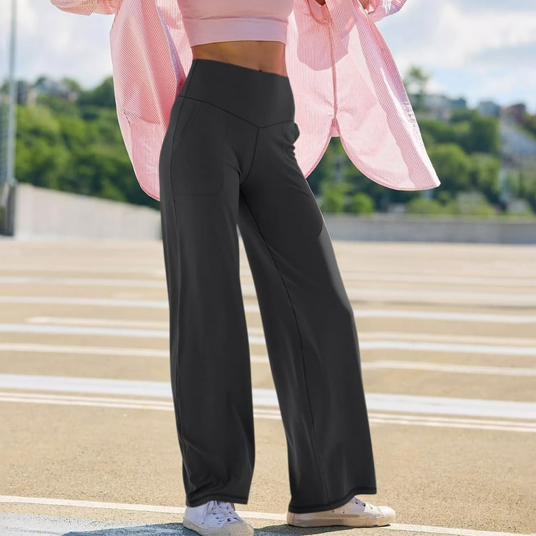 nerohusy Gym Leggings for Women Yoga Pants High Waist Wide Leg