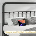 thumbnail image 5 of Lifezone Twin Bed Frame, Classic Metal Platform Bed Frame, with Charging Station and LED, No Need for Springs, Black, 5 of 8
