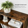 thumbnail image 5 of VASAGLE Bookshelf, Open Bookcase with Adjustable Storage Shelves, Floor Standing Unit, 23.6?, Rustic Brown, 5 of 5