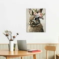thumbnail image 3 of ARISTURING Canvas Wall Decor Rabbit With Flowers On His Head Animal Poster Wall Decor Cute Print Picture Paintings for Living Room Bedroom Wall Decorations, 3 of 5