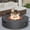 Stone Gray, variant on VENTOPYR Outdoor 40.5 inch Round Grey Propane Fire Pit Coffee Table w Wind Guard (Tank Outside)