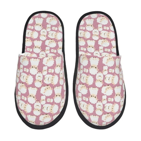 Balery Cartoon Sheep Slient Indoor Furry Fleece Comfort House Shoes Soft Non-Slip Home Shoes Cotton slippers House Slippers-- Medium