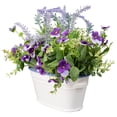thumbnail image 4 of Northlight Artificial Lavender and Mixed Spring Floral Arrangement in Ceramic Pot - 12", 4 of 9