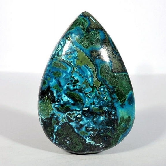 98.40Cts Natural Azurite Malachite Pear Shape Cabochon Jewelry Gemstone