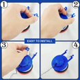 thumbnail image 3 of 2 Pieces Toilet Fuel Flap with Stainless Steel Chain Replacement Set(2 inch,Dark Blue), 3 of 5