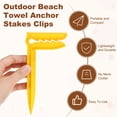 thumbnail image 2 of Uxcell 12-Pack Anclajes para Toallas de Playa al Aire Libre, Clips de Anclaje de 6 Pulgadas para Manteles de Picnic [Amarillo], 2 of 6