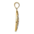 thumbnail image 4 of Auriga Fine Jewelry 10K Yellow Gold with Rhodium Filigree Flower and Heart Charm for Women, 4 of 6