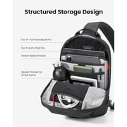 tomtoc 7L Sling Backpack Crossbody Bag for Men Women, EDC Daypack Chest Shoulder bag for 14-inch MacBook Pro M5, 13 MacBook Air/Pro, 13 iPad Pro M5/iPad Air M3, Organized, Daily Use, Work, Travel-