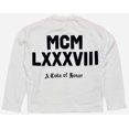 thumbnail image 3 of Honor The Gift Men's Campus Chennile Logo Oversized Box Fit Crewneck Sweatshirt (Small, White), 3 of 5