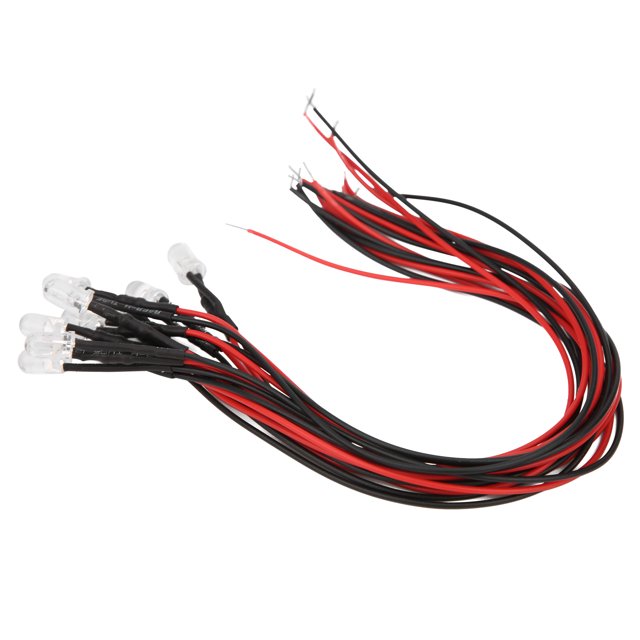 Diodo LED, 50 piezas Diodo de luz LED con cable Diodo de cabeza redonda Diodo construido para durar