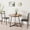 Retro Brown, variant on Yiwa Small Round Dining Table Sets for 2, Wood Marbled Tabletop with Steel Frame, Circle Kitchen Table Set, Grey/Black